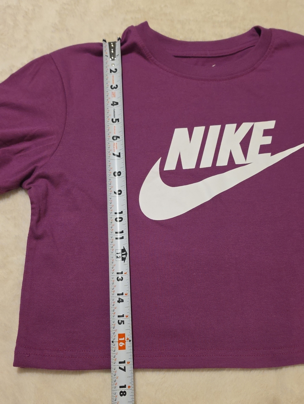 NWT Nike Purple Crop Logo Tee Juniors Size M - Picture 9 of 12